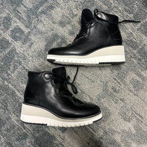 Women's ZERØGRAND City Lace-Up Wedge Boot